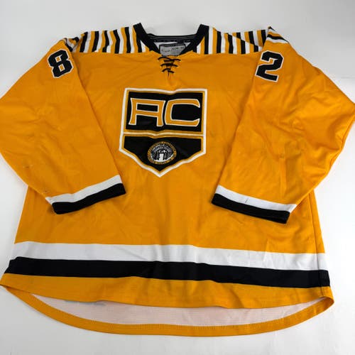 Yellow JOG Adrian College Game Jersey | Size 56 | Simmons-Fischer #82