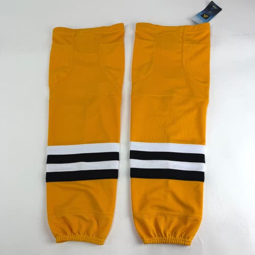 New Yellow/Black/White Replay Hockey Socks | 30"