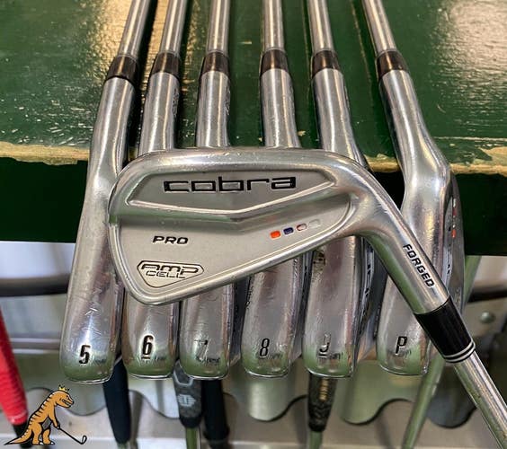 Used RH Cobra AMP Cell Pro Iron Set 4-PW Project X 5.5 Graphite Regular Flex