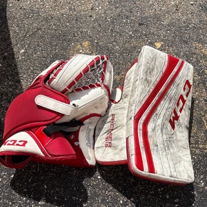 Intermediate CCM Premier R1.9 Goalie Gloves & Blockers Regular (Used)