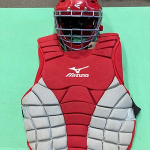 Used Senior Softball Catcher's Chest Protector & Mask Combo | Mizuno Chest, Easton Mask