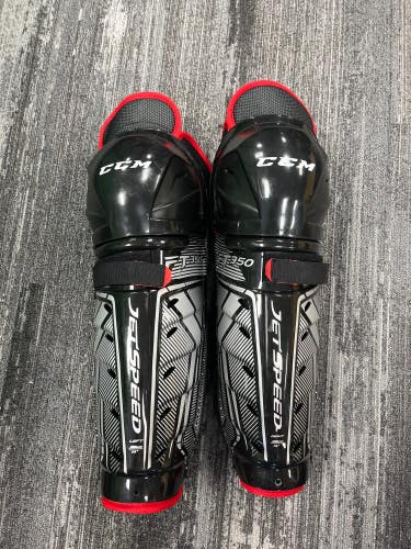 Senior CCM JetSpeed FT350 Shin Pads 14" (Used)