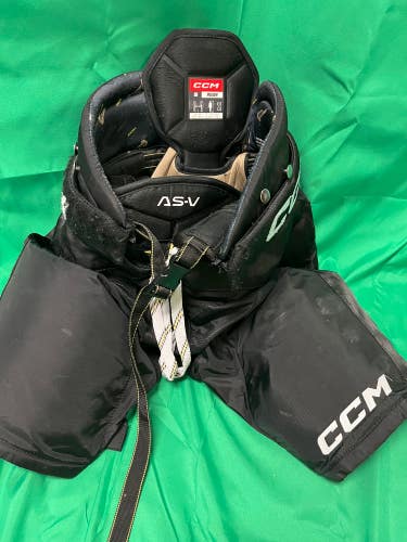 Black Senior Medium CCM Tacks AS-V Hockey Pants (Used)
