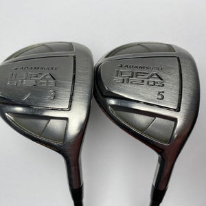 Adams Idea A12 OS 3 & 5 Fairway Wood Set 15* 18* Grafalloy 50g Lite Graphite RH