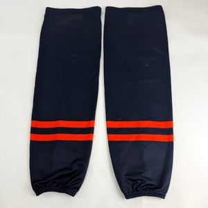 Used Once Navy and Orange Socks | 32"