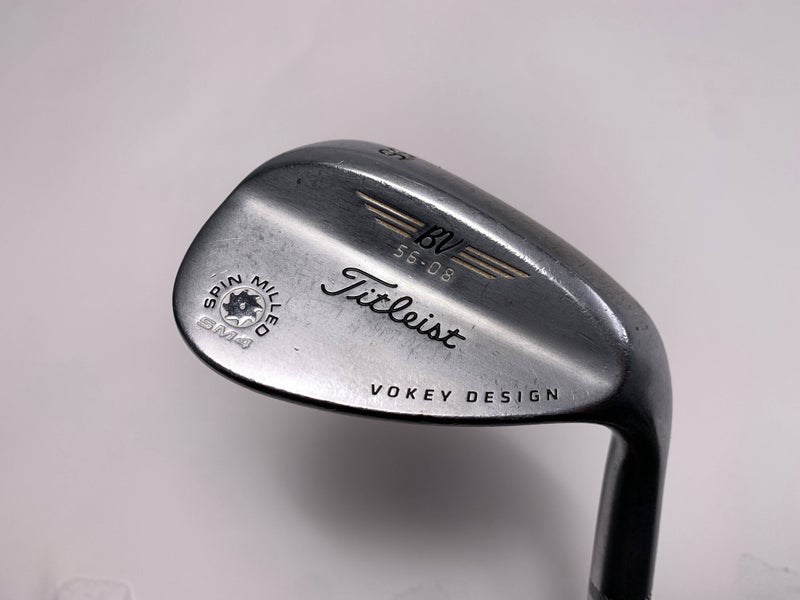 Titleist Vokey Spin Milled SM4 Chrome Sand Wedge SW 56* 8 Bounce Wedge RH