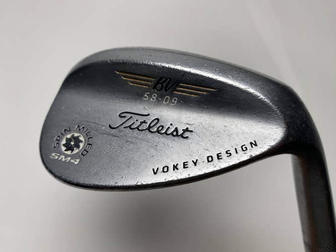 Titleist Vokey Spin Milled SM4 Chrome 58* 9 Wedge Steel Mens RH Midsize Grip