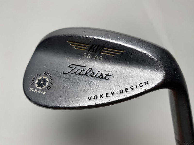 Titleist Vokey Spin Milled SM4 Chrome 58* 9 Wedge Steel Mens RH Midsize Grip
