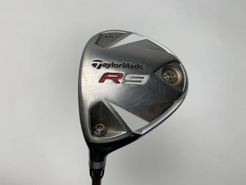 TaylorMade R9 3 Fairway Wood 15* Fujikura Motore 70g Stiff LH Midsize Grip
