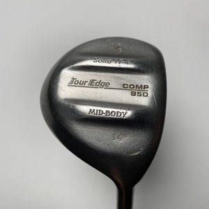 Tour Edge Comp 950 3 Fairway Wood 14* Stiff Steel Mens RH Midsize Grip