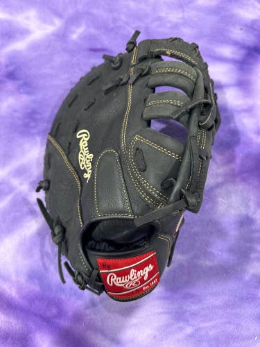 Black Rawlings Renegade RH First Base Baseball Glove 12.5" (Used)