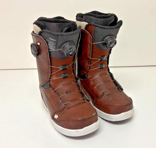K2 Boundary Dual Boa-Coiler Brown Snowboard Boots Intuition Liners US 9 EU 42