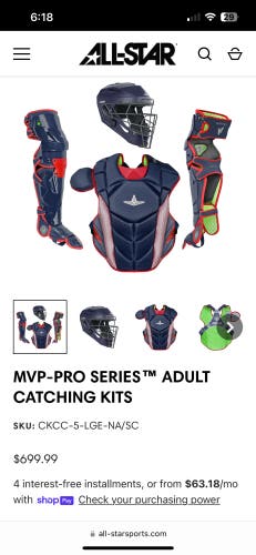 All Star MVP-PRO Series Catcher's Set (open-box, Like New)