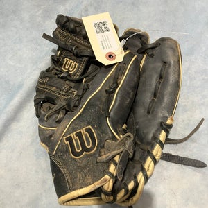 Black Wilson A1000 RH Infield Baseball Glove 11.5" (Used)