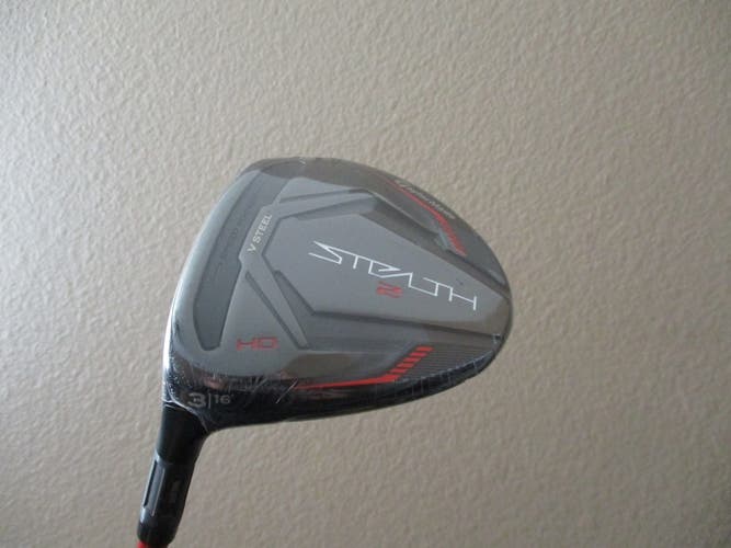 NEW MEN'S LEFT HAND TAYLORMADE STEALTH 2 HD 16* 3 WOOD FUJIKURA SPEEDER NX 50 REGULAR FLEX + HC