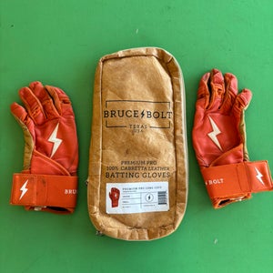 Orange Small Bruce Bolt Batting Gloves