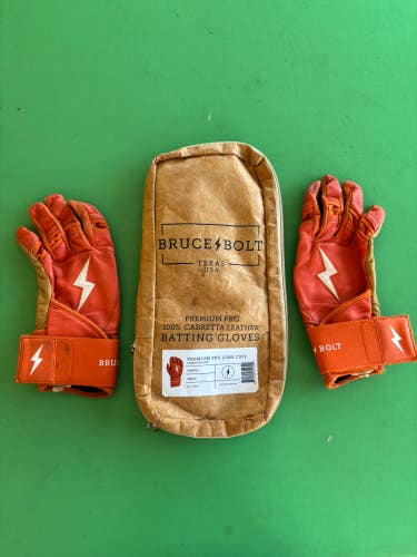 Orange Small Bruce Bolt Batting Gloves