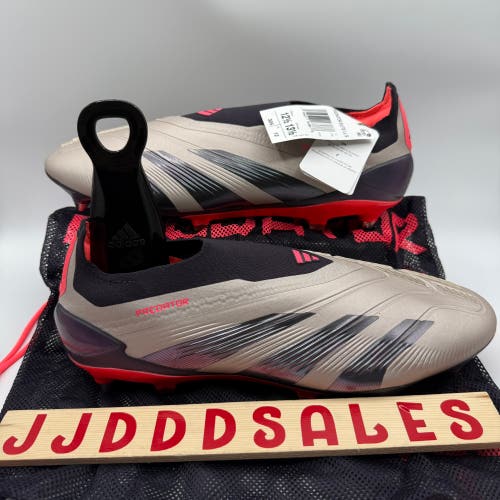 Adidas Predator Elite Laceless SG Soccer Cleat Platinum Metallic IF6319 Men’s Sz 12.5