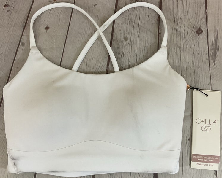Calia Energize Cross Back Bra XS Low Support Body Free Odor Control Breathable