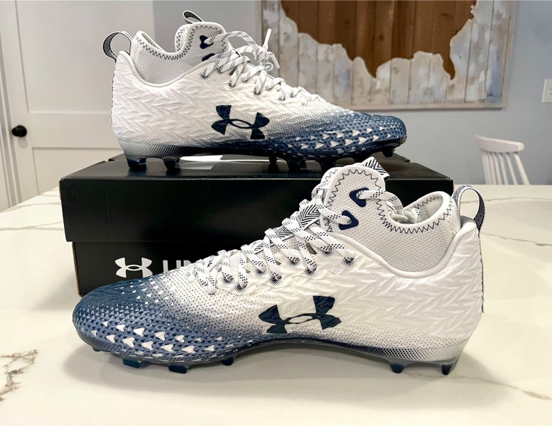 Under Armour Spotlight Clone 3.0 MC Football Cleats Mens 14 White/Navy