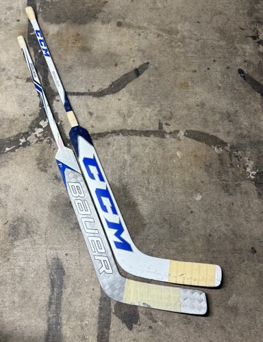 USED Senior Pro Regular Goalie Stick 25” Paddle Pro Stock - Mcelhinney 2 Pack