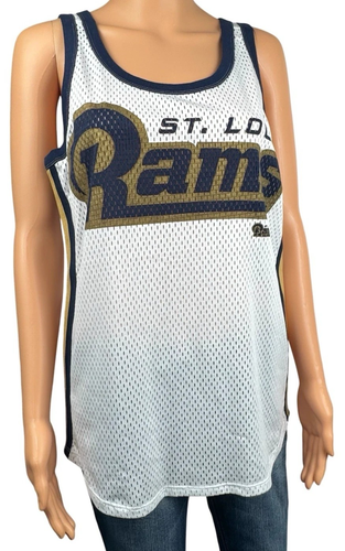 G-III St. Louis Rams Womens XL Jersey Tank Top Los Angeles LA NFL Fanwear New