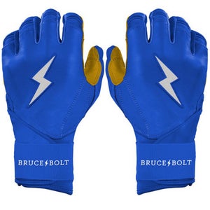 New YOUTH ROYAL PREMIUM PRO LONG CUFF BRUCE BOLT BATTING GLOVES 11834-502A13
