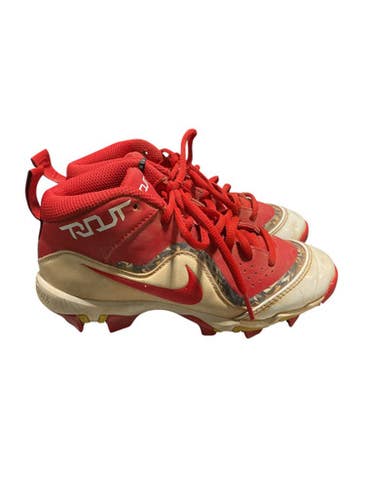 Used Nike TROUT BB/SB Cleats Red Junior 01.5 11834-S000038161