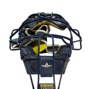 Used All Star CATCHER MASK Catchers Helmet w/Mask Navy Blue One Size 11834-S000038144