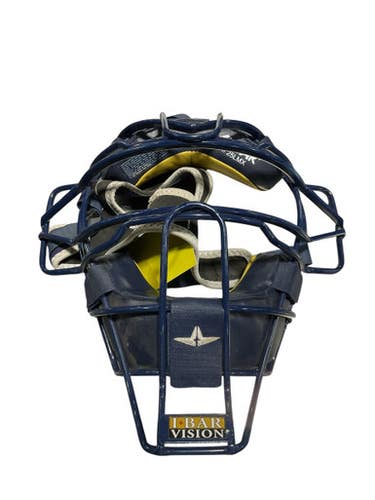 Used All Star CATCHER MASK Catchers Helmet w/Mask Navy Blue One Size 11834-S000038144