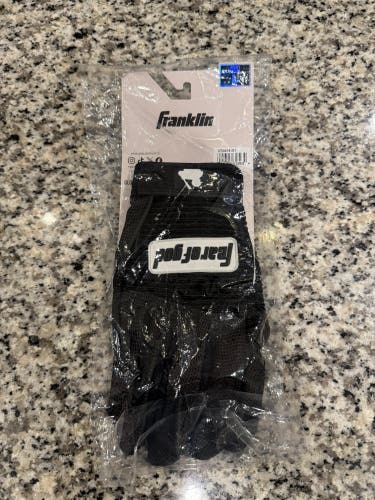 Franklin Fear of God Black Batting Gloves - Large