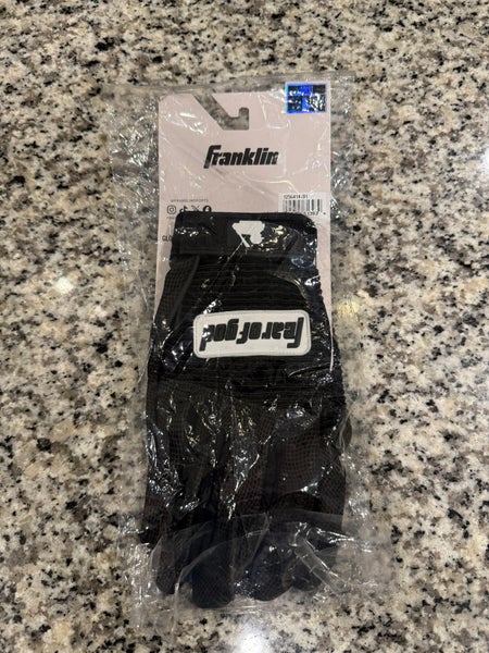 Franklin Fear of God Black Batting Gloves - Large