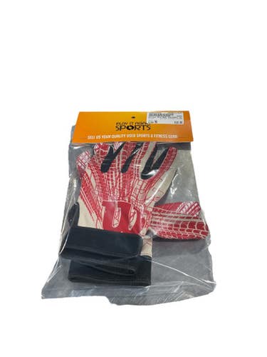 Used Wilson BLK/RED FOOTBALL GLOVES FB Gloves Red MD 11834-S000038442