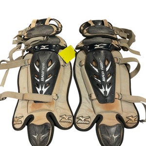 Used Mizuno SAMURAI Catchers Leg Guards Black Junior 11834-S000038306