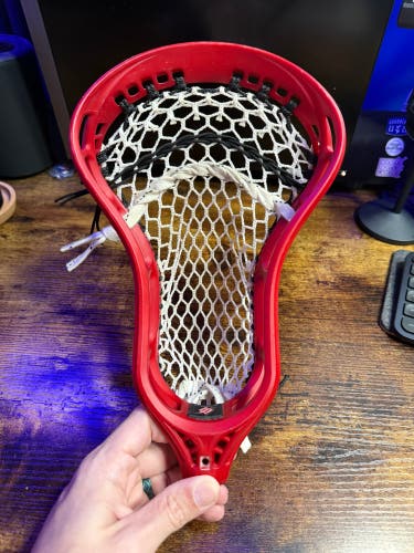 StringKing Mark 3V Custom Red Dyed Lacrosse Head