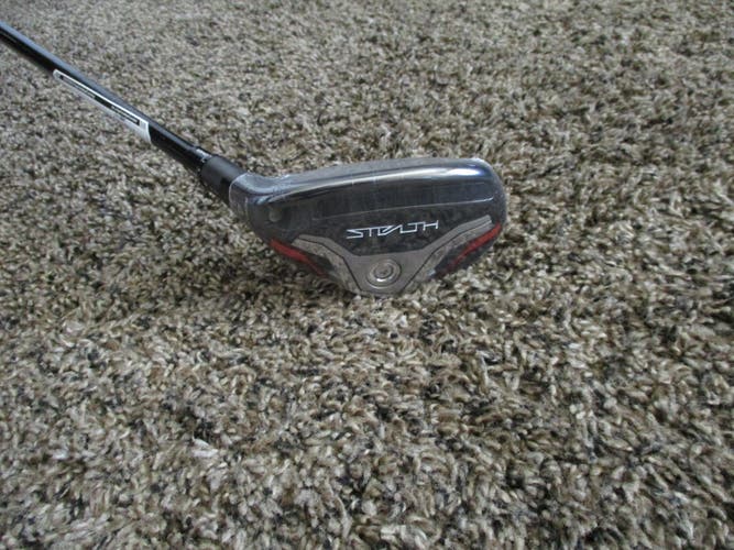 NEW LH TAYLORMADE STEALTH PLUS 22* #4 RESCUE HYBRID HZRDUS SMOKE RDX 70 REGULAR FLEX (No HC)
