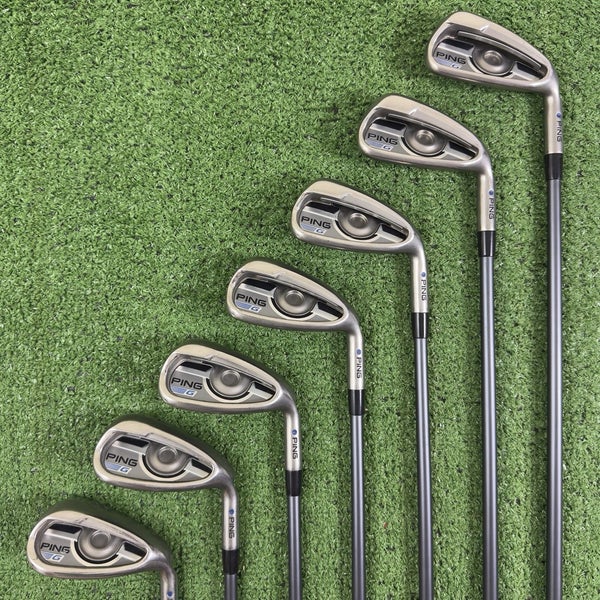Ping G Series 2016 Iron Set 6-PW UW SW CFS 65g Senior SR Flex Blue Dot