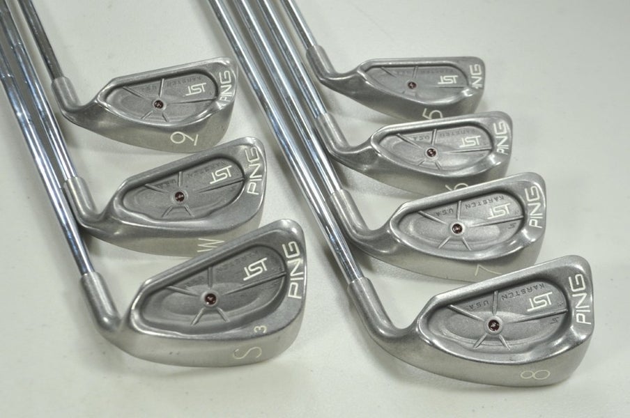 Ping ISI Stainless 5-W,SW Iron Set Stiff Flex Right Cushin JZ Steel # 196523