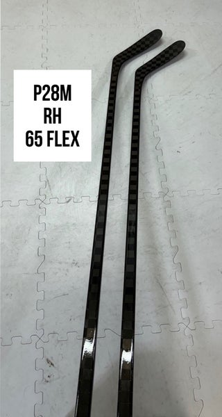 Senior(2x)Right P28M 65 Flex 66” ProBlackStock™ Unbranded Blackouts Pro Stock Nexus Hockey Sticks