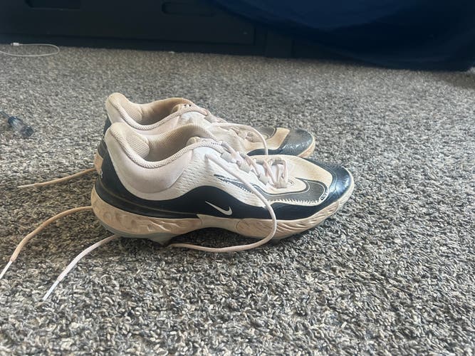 White Men's Size M 11.0 (W 12.0) Nike Low Top Metal (Used)