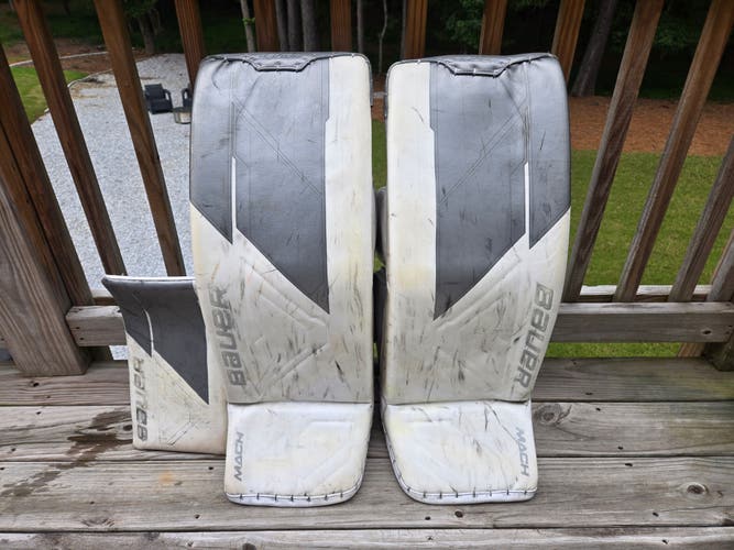 XS Bauer MACH Goalie Leg Pads Pro Stock (Used)