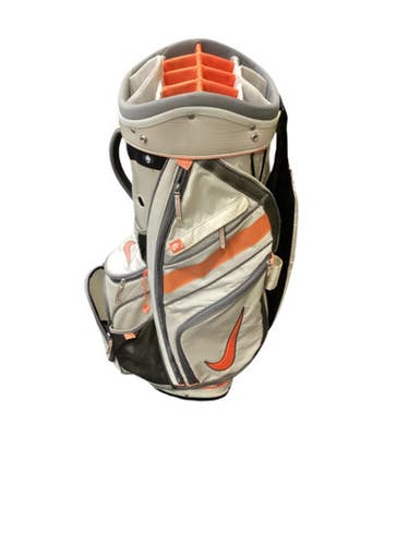 Used Nike GREY AND ORANGE CART BAG Mens Cart Bag Grey 11884-S000049788