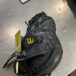 Used Wilson A360 LH Throw Fastpitch Gloves Yellow 12" 11614-S000218435