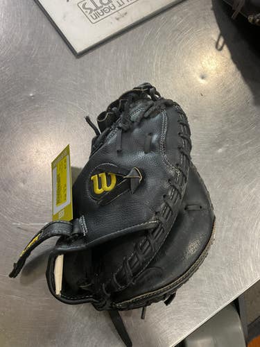 Used Wilson A360 LH Throw Fastpitch Gloves Yellow 12" 11614-S000218435