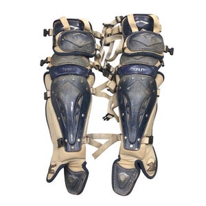 Used Mizuno FAST PITCH SHIN GUARDS Catchers Leg Guards Navy Blue Youth 11760-S000079687