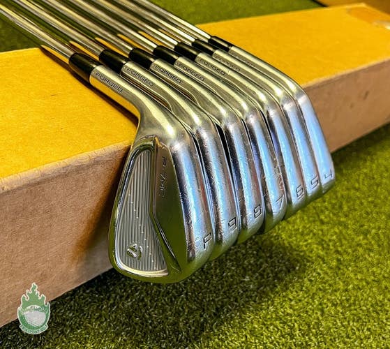Used LH TaylorMade 2020 P-7MC Forged Irons 4-PW TI X100 X-Stiff Steel Golf Set