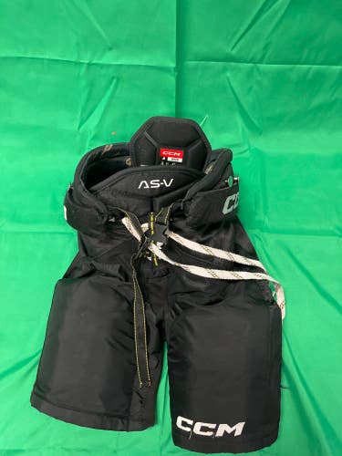 Black Junior Medium CCM Tacks AS-V Hockey Pants (Used)