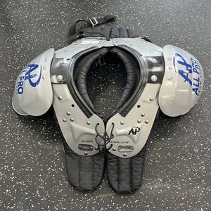 Used ALL PRO TEAM SPORTS FB Shoulder Pads Grey XS 11849-S000030246