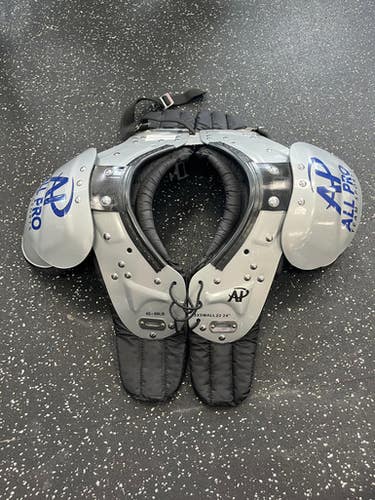 Used ALL PRO TEAM SPORTS FB Shoulder Pads Grey XS 11849-S000030246