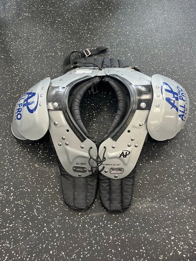 Used ALL PRO TEAM SPORTS FB Shoulder Pads Grey XS 11849-S000030246